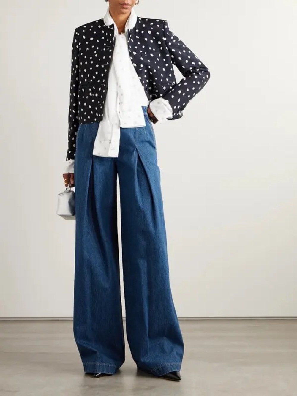 Dolce & Gabbana High Rise Wide Leg Jeans in Blue Size US 6